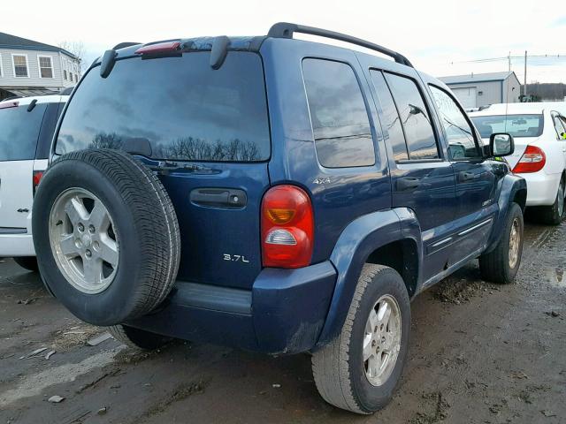 1J8GL58K52W157802 - 2002 JEEP LIBERTY LI BLUE photo 4