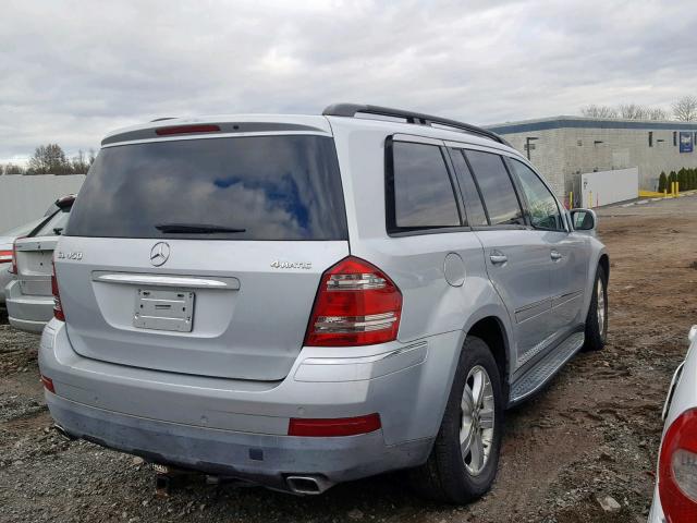 4JGBF71E67A211259 - 2007 MERCEDES-BENZ GL 450 4MA SILVER photo 4