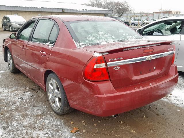 1G1ZU538X6F292832 - 2006 CHEVROLET MALIBU LTZ MAROON photo 3