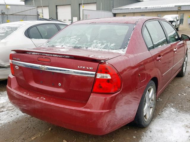 1G1ZU538X6F292832 - 2006 CHEVROLET MALIBU LTZ MAROON photo 4