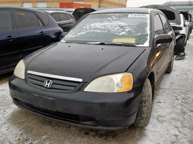 2HGES16472H944815 - 2002 HONDA CIVIC DX BLACK photo 2