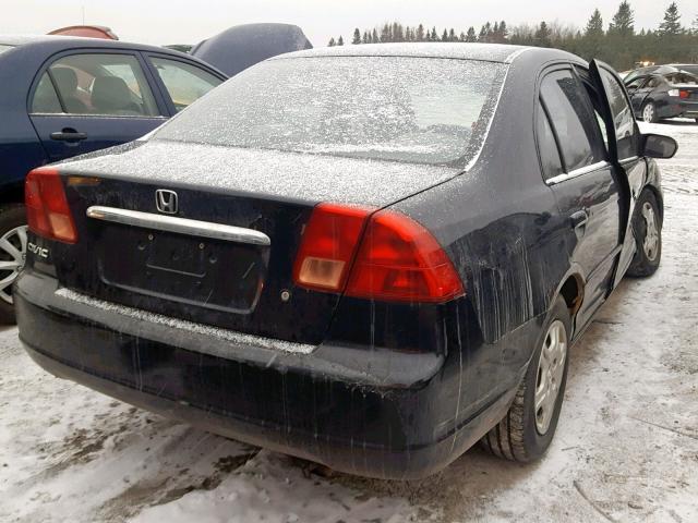 2HGES16472H944815 - 2002 HONDA CIVIC DX BLACK photo 4