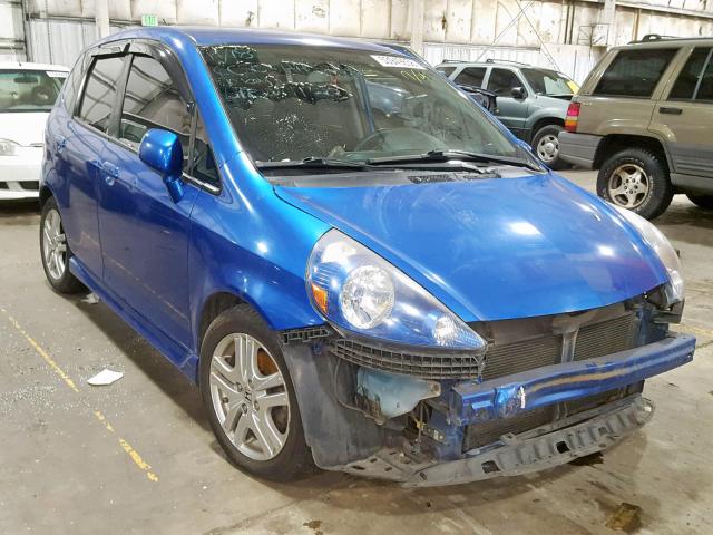 JHMGD38608S043670 - 2008 HONDA FIT BLUE photo 1