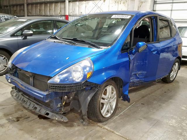 JHMGD38608S043670 - 2008 HONDA FIT BLUE photo 2