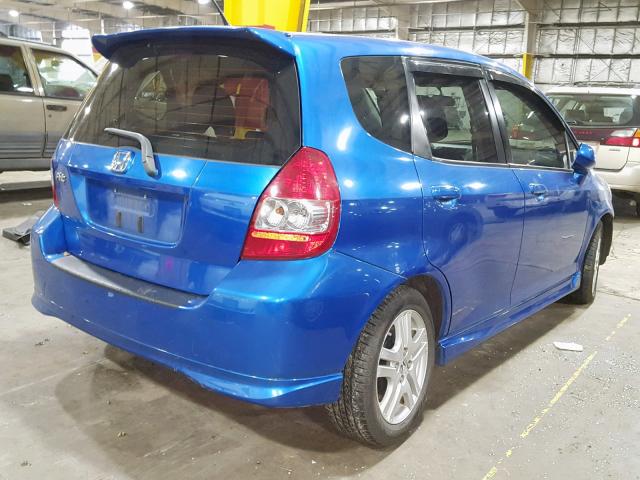 JHMGD38608S043670 - 2008 HONDA FIT BLUE photo 4