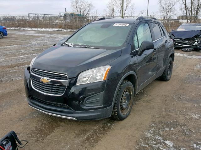 3GNCJRSBXDL205497 - 2013 CHEVROLET TRAX 2LT BLACK photo 2