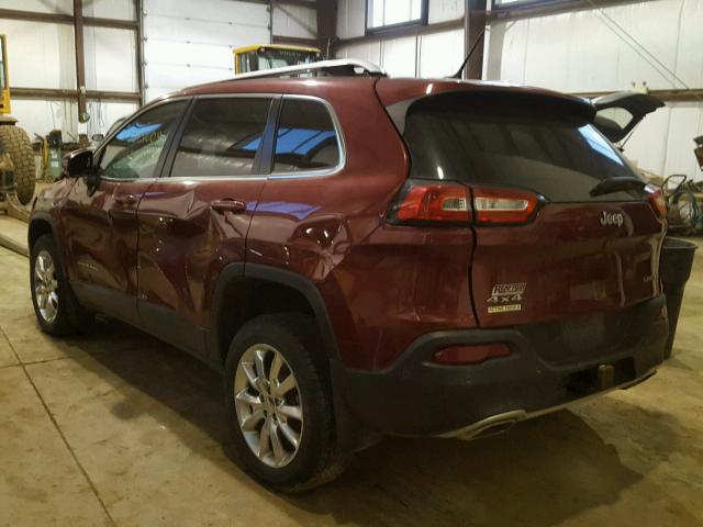 1C4PJMDS7FW521298 - 2015 JEEP CHEROKEE L RED photo 3