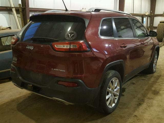 1C4PJMDS7FW521298 - 2015 JEEP CHEROKEE L RED photo 4