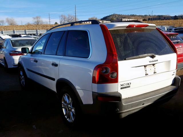 YV1CZ911051136736 - 2005 VOLVO XC90 T6 WHITE photo 3