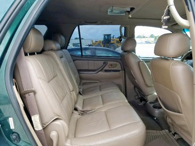 5TDZT38A61S033306 - 2001 TOYOTA SEQUOIA LI GREEN photo 6