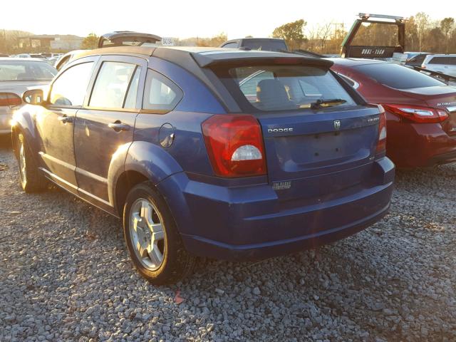 1B3HB48A59D199605 - 2009 DODGE CALIBER SX BLUE photo 3