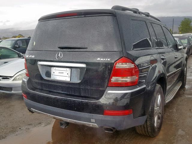 4JGBF71E67A264334 - 2007 MERCEDES-BENZ GL 450 4MA BLACK photo 4