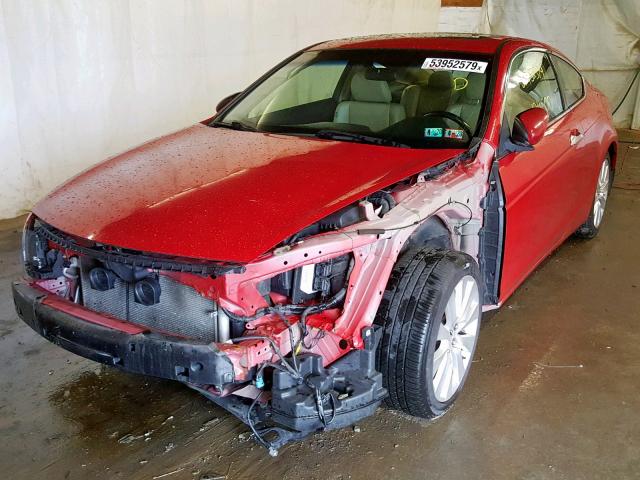 1HGCS22848A017512 - 2008 HONDA ACCORD EXL RED photo 2