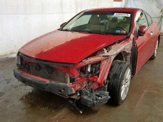 1HGCS22848A017512 - 2008 HONDA ACCORD EXL RED photo 9