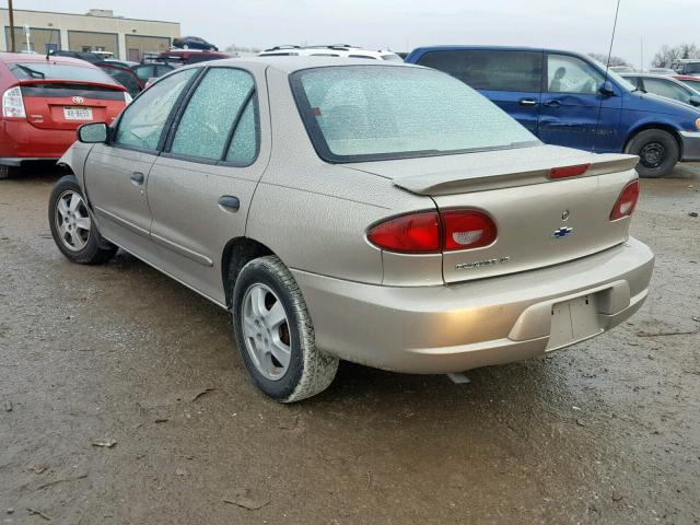 1G1JF524527138278 - 2002 CHEVROLET CAVALIER L BEIGE photo 3