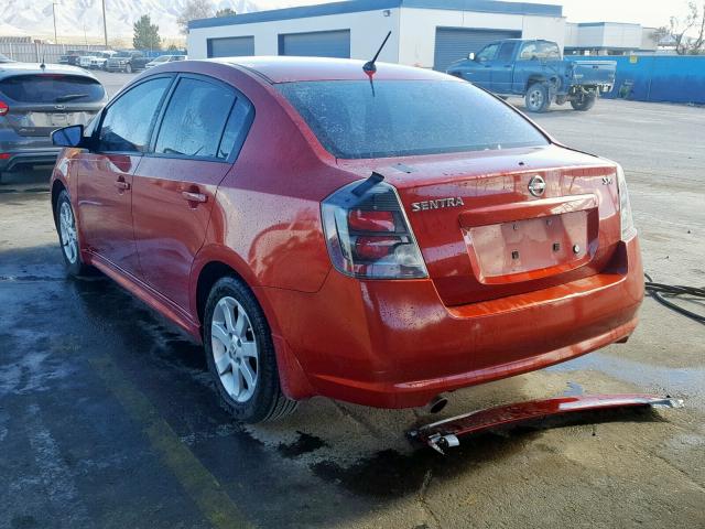 3N1AB6AP2AL668712 - 2010 NISSAN SENTRA 2.0 ORANGE photo 3