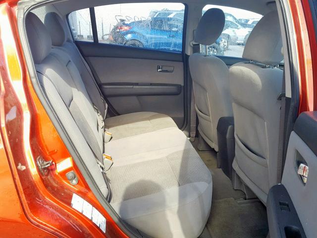 3N1AB6AP2AL668712 - 2010 NISSAN SENTRA 2.0 ORANGE photo 6