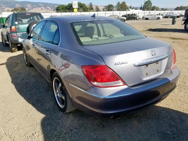 JH4KB16556C006989 - 2006 ACURA RL GRAY photo 3