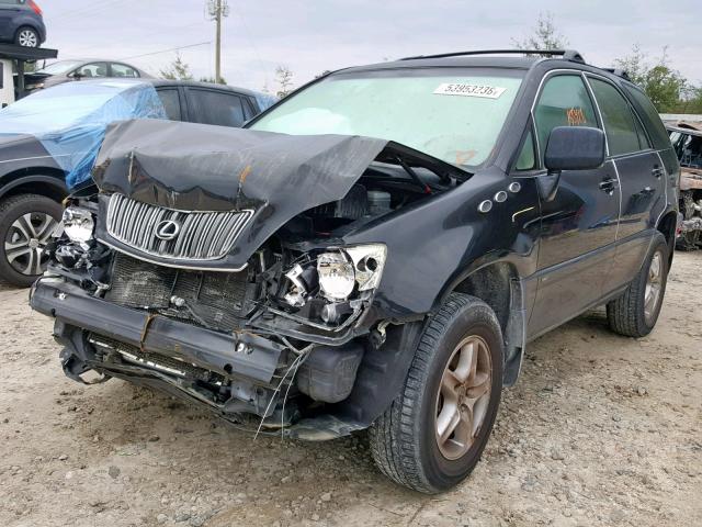 JTJGF10U910114826 - 2001 LEXUS RX 300 BLACK photo 2