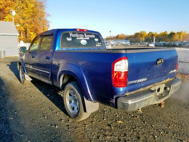 5TBDT44135S474587 - 2005 TOYOTA TUNDRA DOU BLUE photo 3