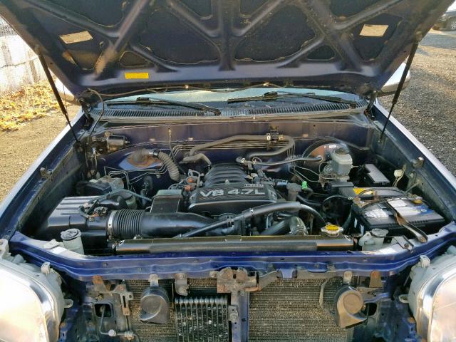 5TBDT44135S474587 - 2005 TOYOTA TUNDRA DOU BLUE photo 7