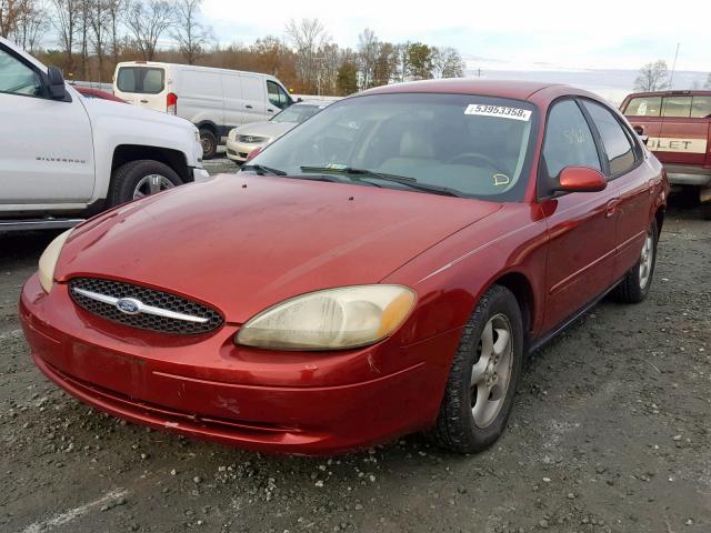 1FAFP55U21G116376 - 2001 FORD TAURUS SES RED photo 2