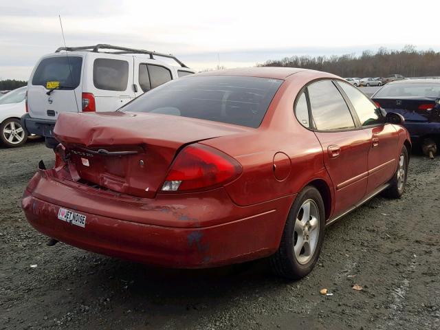 1FAFP55U21G116376 - 2001 FORD TAURUS SES RED photo 4