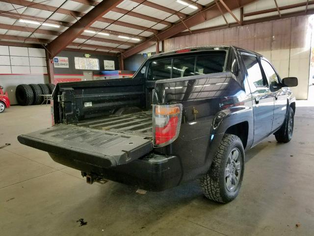 2HJYK16388H542664 - 2008 HONDA RIDGELINE BLACK photo 4