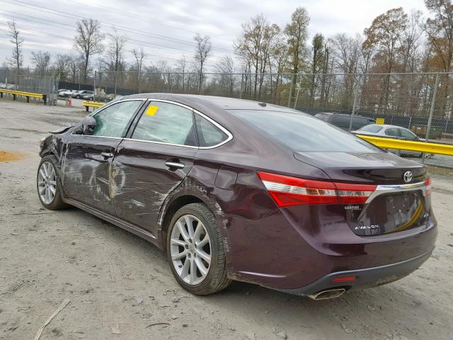 4T1BK1EBXDU067881 - 2013 TOYOTA AVALON BAS BURGUNDY photo 3