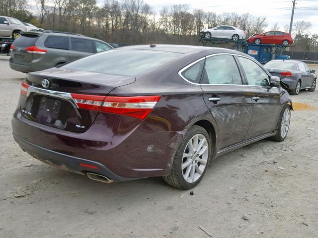 4T1BK1EBXDU067881 - 2013 TOYOTA AVALON BAS BURGUNDY photo 4