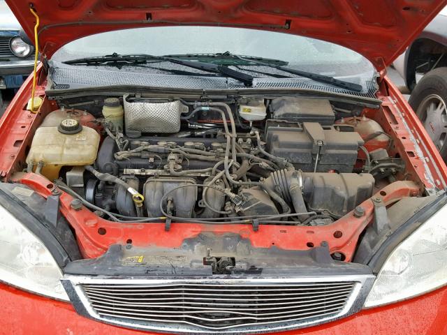 1FAHP34N16W137398 - 2006 FORD FOCUS ZX4 RED photo 7