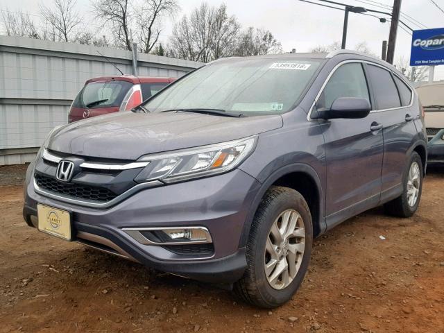 2HKRM4H79GH603417 - 2016 HONDA CR-V EXL GRAY photo 2