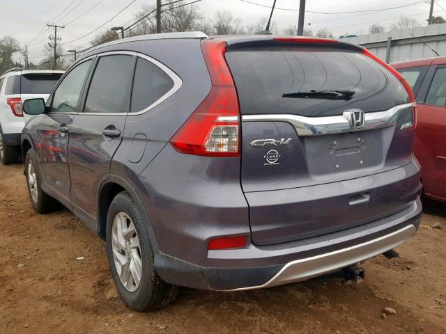 2HKRM4H79GH603417 - 2016 HONDA CR-V EXL GRAY photo 3