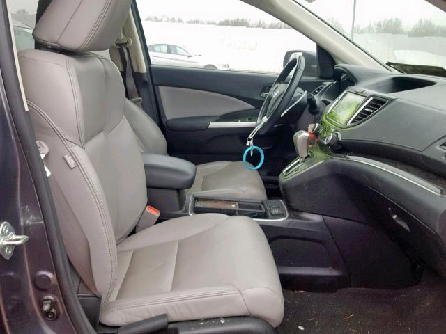 2HKRM4H79GH603417 - 2016 HONDA CR-V EXL GRAY photo 5