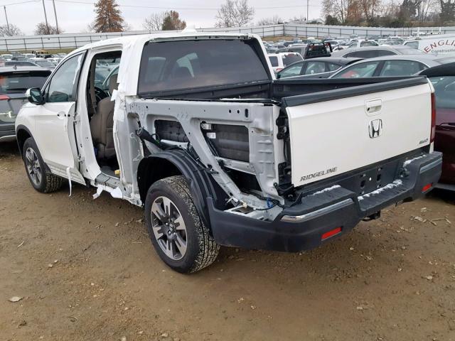 5FPYK3F67HB016260 - 2017 HONDA RIDGELINE WHITE photo 3