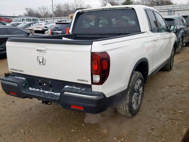 5FPYK3F67HB016260 - 2017 HONDA RIDGELINE WHITE photo 4