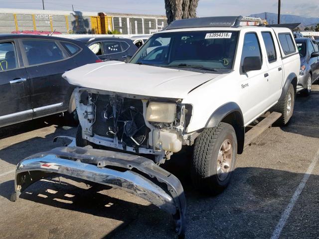 1N6ED27T6YC434503 - 2000 NISSAN FRONTIER C WHITE photo 2