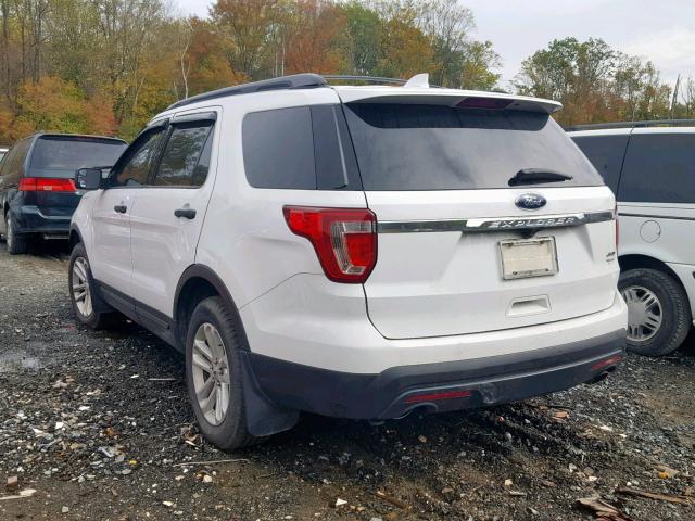 1FM5K8B8XHGB28326 - 2017 FORD EXPLORER WHITE photo 3