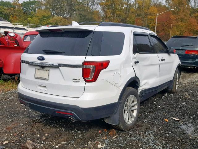 1FM5K8B8XHGB28326 - 2017 FORD EXPLORER WHITE photo 4