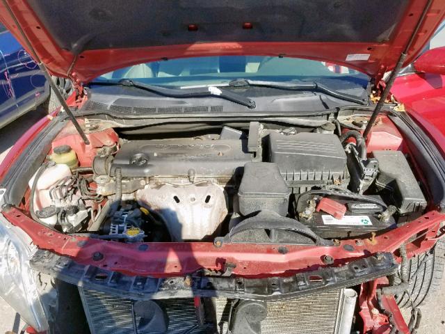 4T1BE46K97U162346 - 2007 TOYOTA CAMRY CE RED photo 7