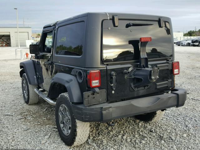 1C4AJWAGXDL524485 - 2013 JEEP WRANGLER S BLACK photo 3