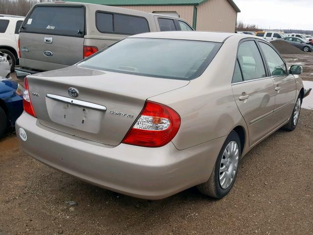 4T1BE32K63U226918 - 2003 TOYOTA CAMRY LE BEIGE photo 4