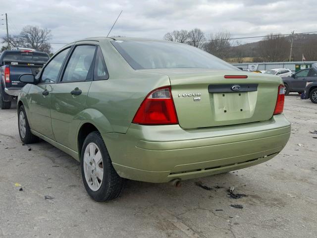 1FAHP34N67W331572 - 2007 FORD FOCUS ZX4 GREEN photo 3