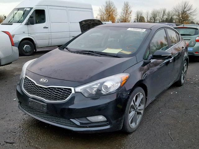 KNAFZ4A85G5556472 - 2016 KIA FORTE EX BLACK photo 2