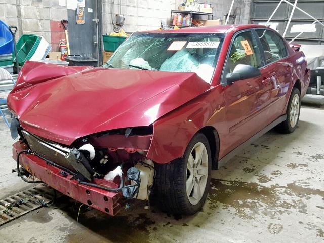 1G1ZT54835F131755 - 2005 CHEVROLET MALIBU LS MAROON photo 2