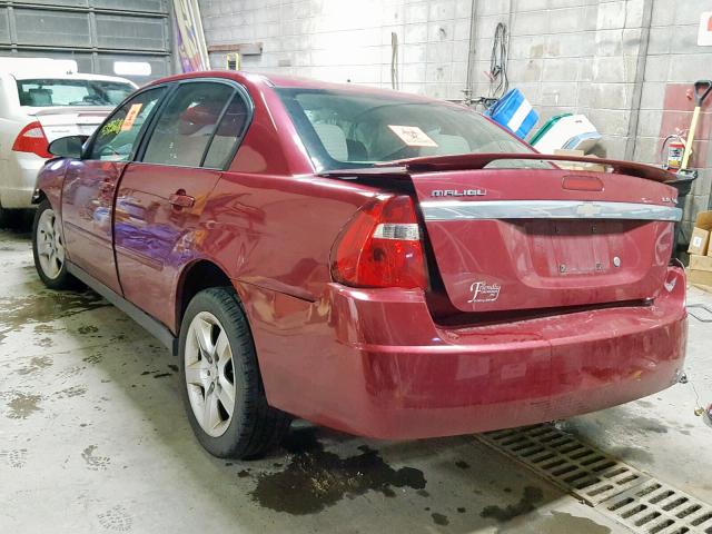 1G1ZT54835F131755 - 2005 CHEVROLET MALIBU LS MAROON photo 3