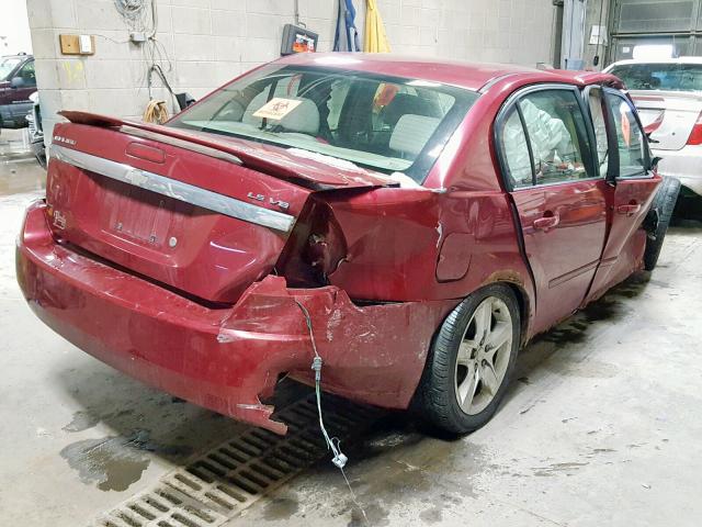 1G1ZT54835F131755 - 2005 CHEVROLET MALIBU LS MAROON photo 4