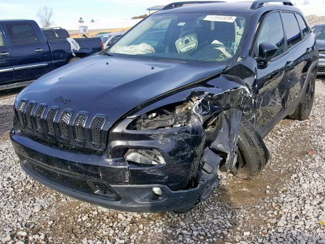 1C4PJLCB8FW723434 - 2015 JEEP CHEROKEE L BLACK photo 2