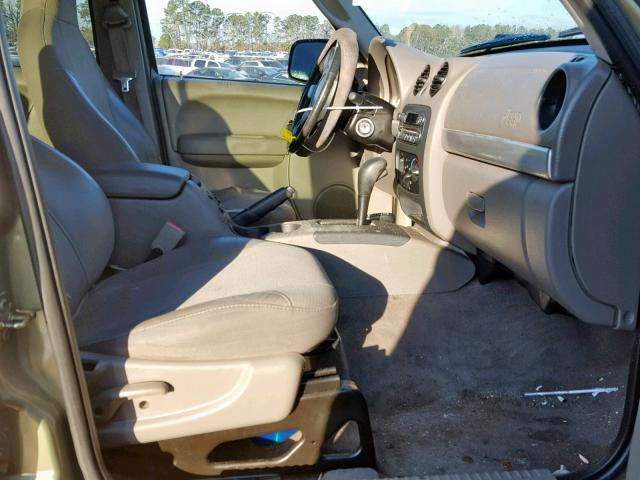 1J4GL38K43W690747 - 2003 JEEP LIBERTY RE GREEN photo 5