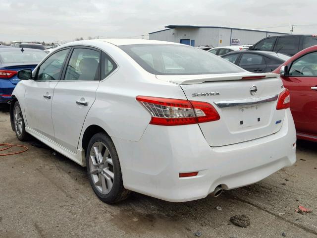 3N1AB7AP5EY271672 - 2014 NISSAN SENTRA S WHITE photo 3